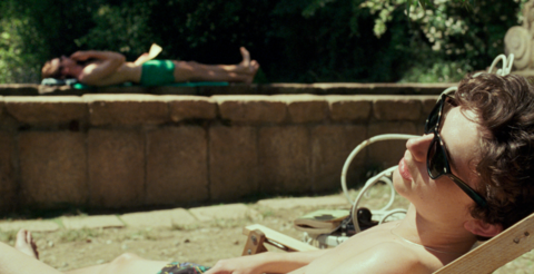 Armie Hammer as Oliver and Timothée Chalamet as Elio
