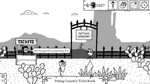 West of Loathing's Petting Cemetery