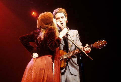 Stevie Nicks and Lindsey Buckingham of Fleetwood Mac perform in 1979.
