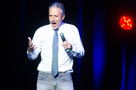 John Stewart performs Stand Up Madison Square Garden Trump Jokes