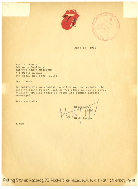mick jagger letter rolling stone rolling stones flashback