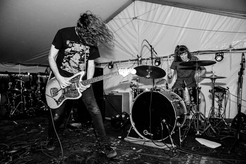 A Place to Bury Strangers performs at Hotel Vegas in Austin, Texas on March 15th, 2018.
