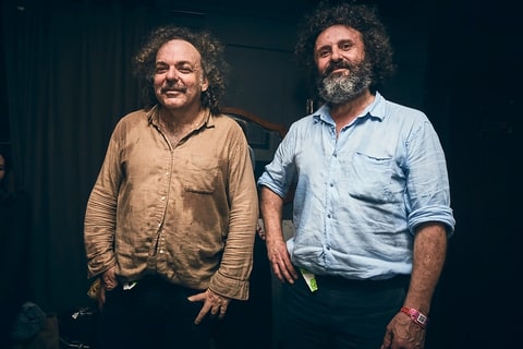 Xylouris White backstage at the Parish in Austin, Texas on March 17th, 2018.