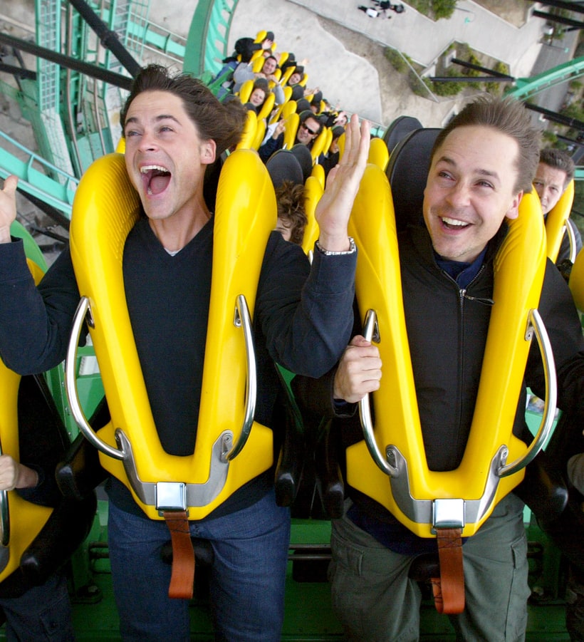 Rob and Chad Lowe Celebs on Roller Coasters! Us Weekly