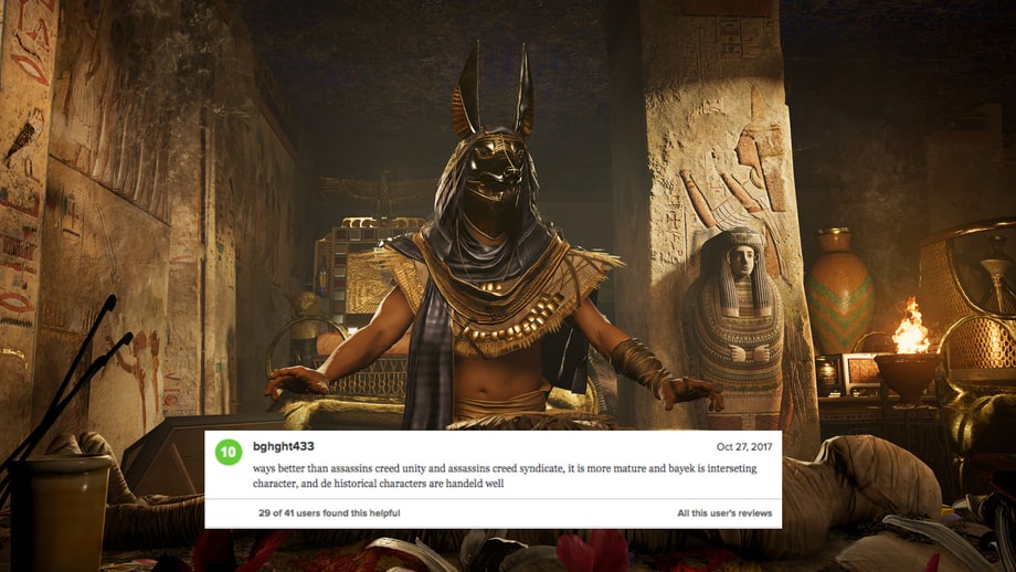 'Assassin's Creed Origins' Bombarded With Fake Positive Reviews on Metacritic
