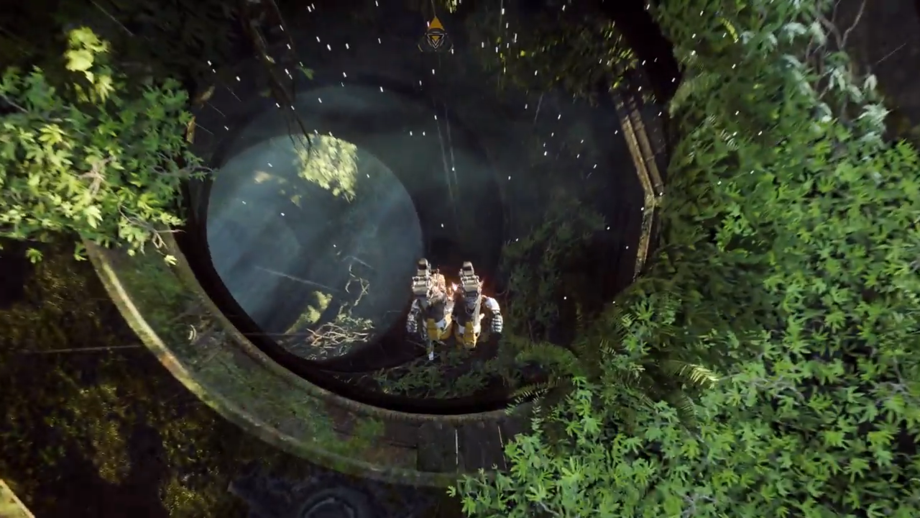 You fly from the Fort into the game world, seemingly with no load times