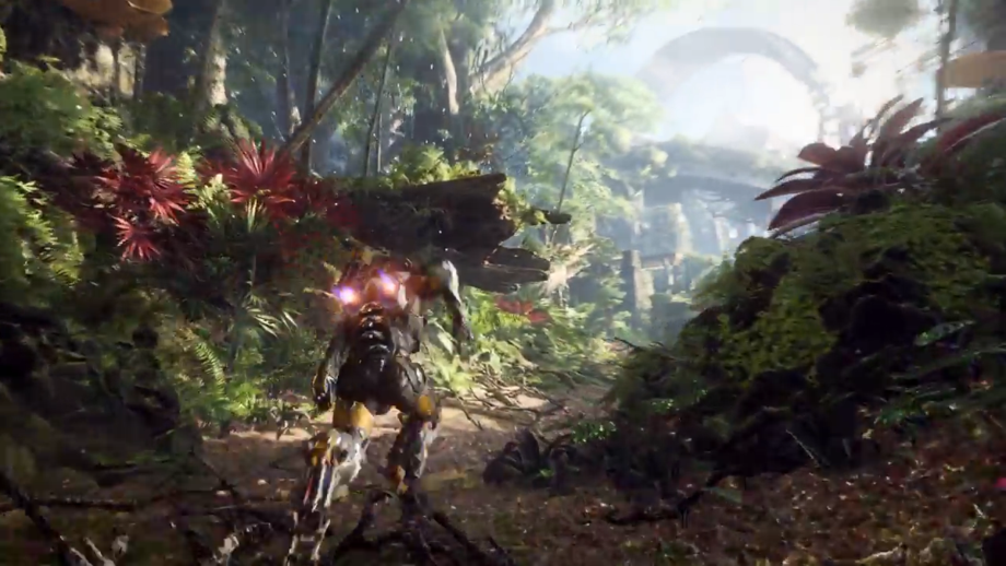 Running through the lush environments, with a little help from a jet pack – 'Vanquish'-style