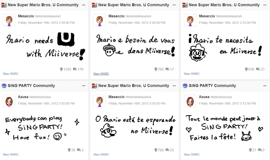 The Miiverse Archive is Online And It's 17TB