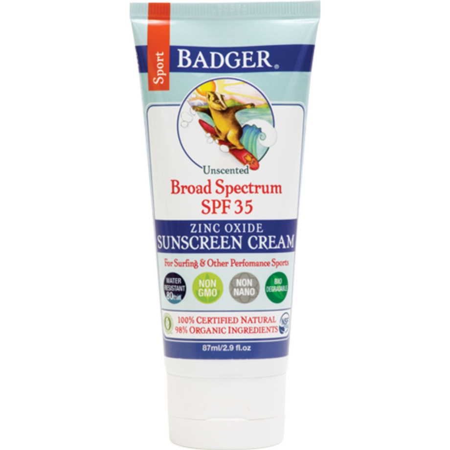 Badger Broad Spectrum Sport Sunscreen Cream SPF 35