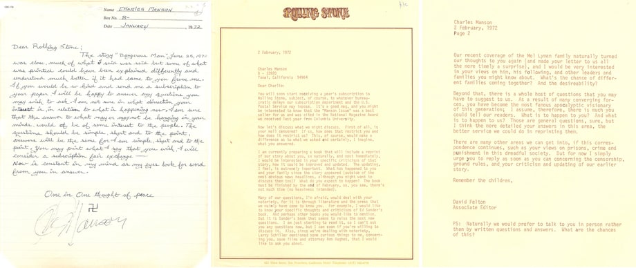 Charles Manson: Murderer, Cult Leader, 'Rolling Stone' Subscriber