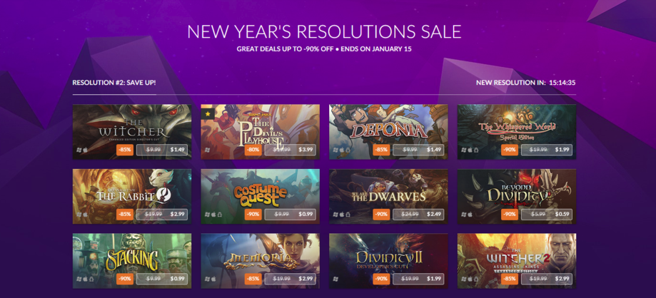Add to Your Pile of Shame With GOG's New Year's Resolution Sale