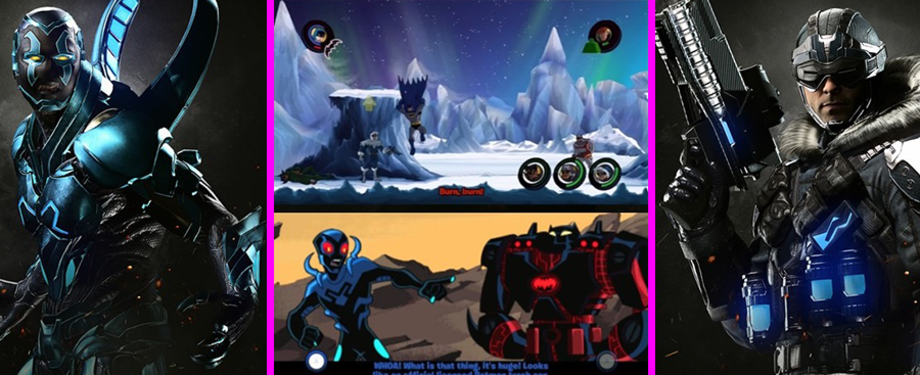 Blue Beetle and Captain Cold