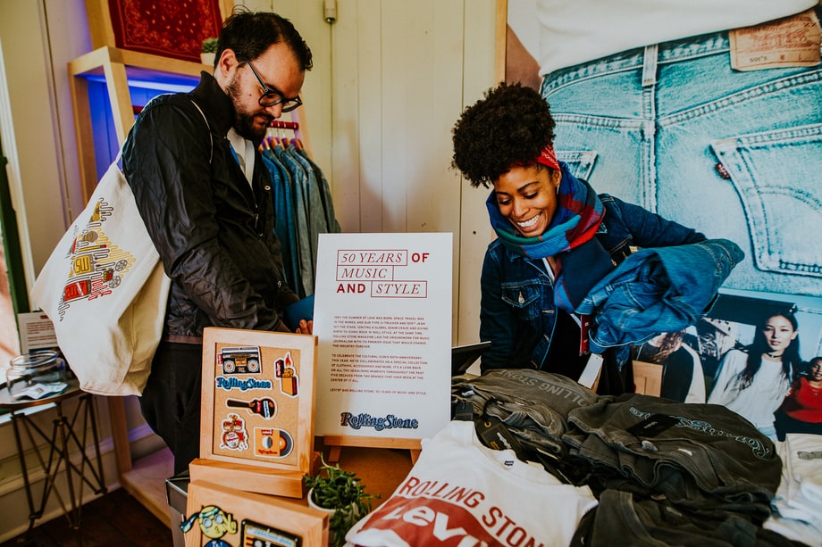 Visitors at Levi's Outpost