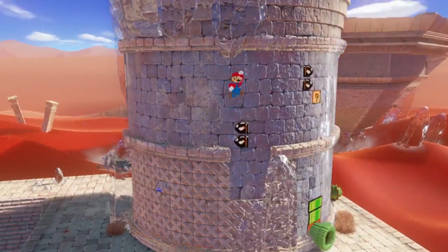 Sucked into 2D gameplay – similar to The Legend of Zelda: A Link Between Worlds