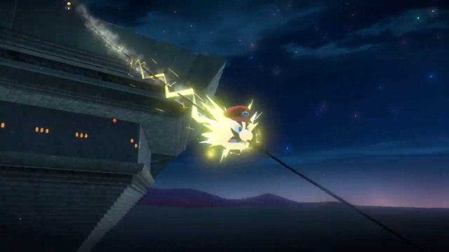 Cappy can even possess Sparks (related to the Amps that debuted in Super Mario 64)