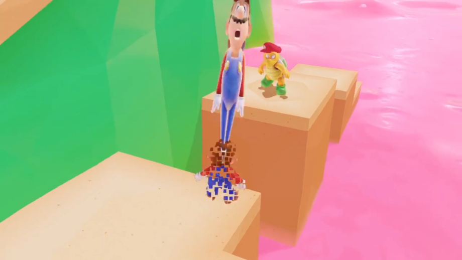 When Mario throws Cappy you see his consciousness get sucked out of his body
