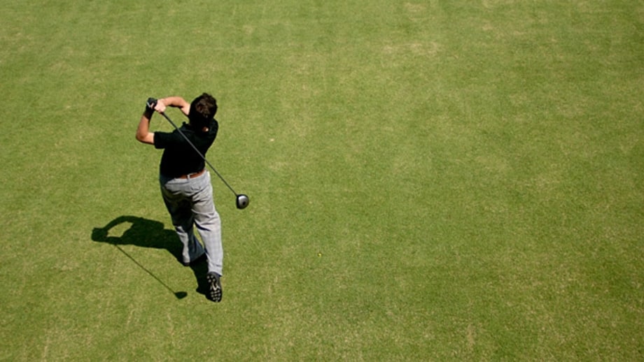 The problem: Failing to shift your weight back to your front side on the downswing (a.k.a.