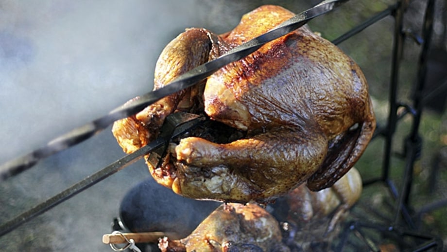 Cook next to the fire – not over it.