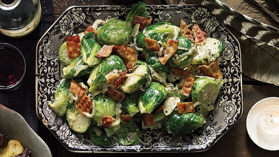 Creamed Brussels Sprouts with Bacon (Jon Shook and Vinny Dotolo)