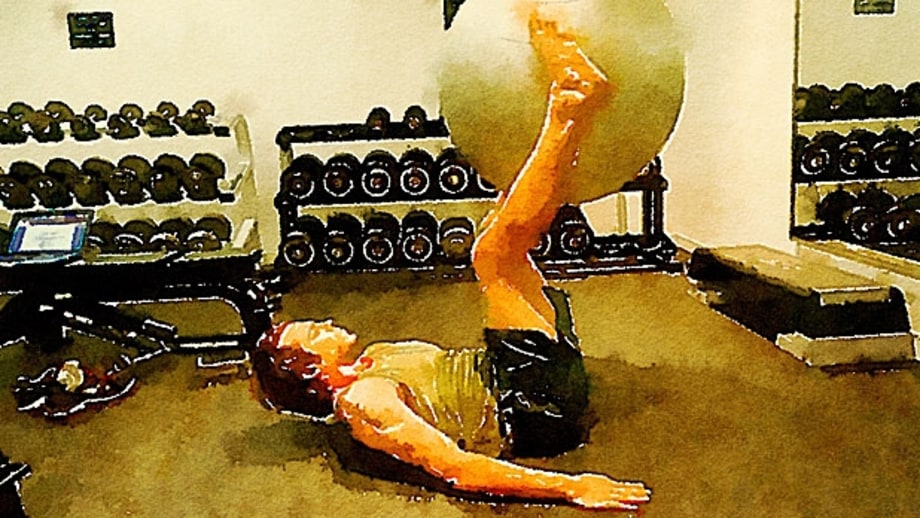 Exercise Ball Leg Lifts