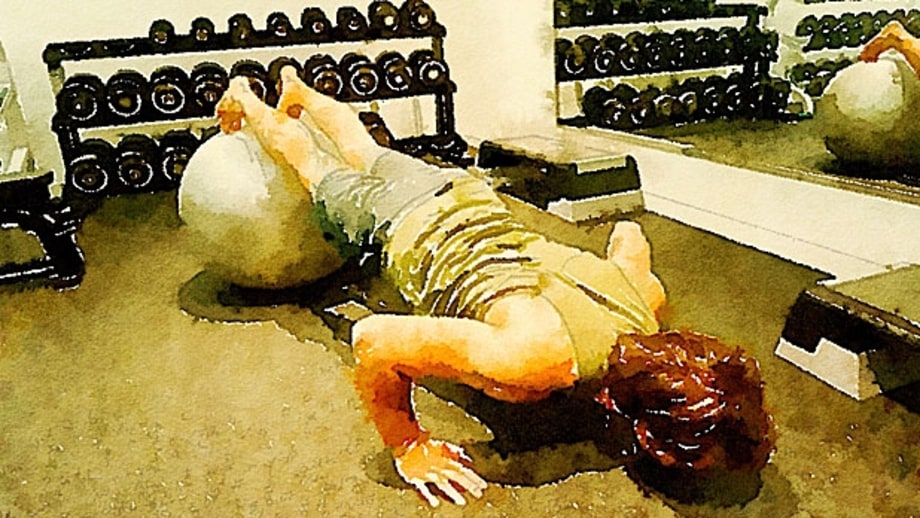 Exercise Ball Push-ups