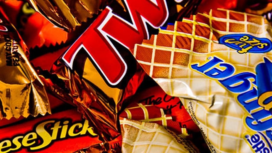 Eat fun-size bars, which have fewer calories and less saturated fat.