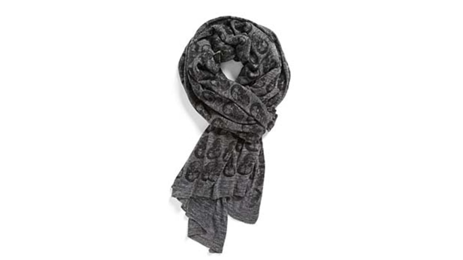 John Varvatos Skull-Print Scarf