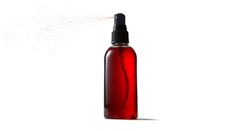 Spray on the vinegar.