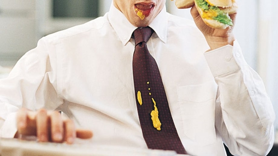Stains on silk ties