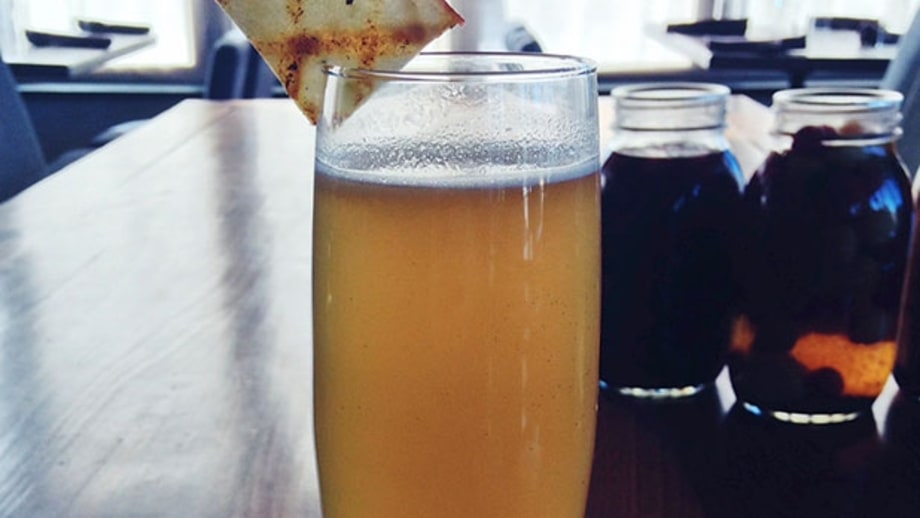 Sparkling Cider With a Bourbon Kick