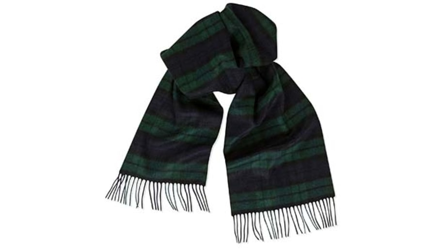 Sunspel tartan Cashmere Scarf