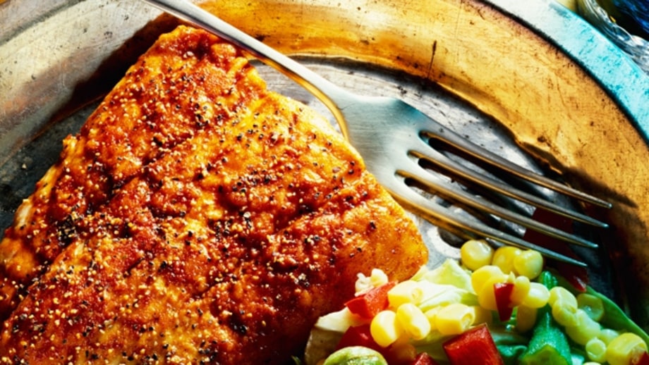 Corn-crusted whitefish