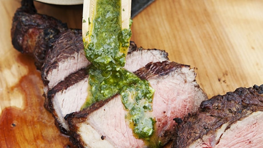 Italian Cowboy Steak With Salsa Verde.