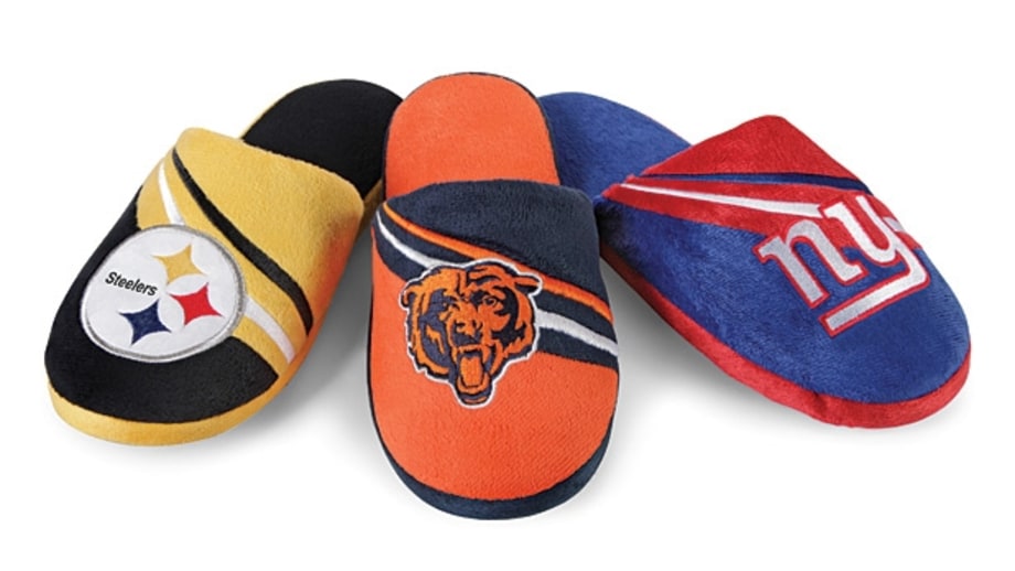 For your estranged nephew: NFL slippers