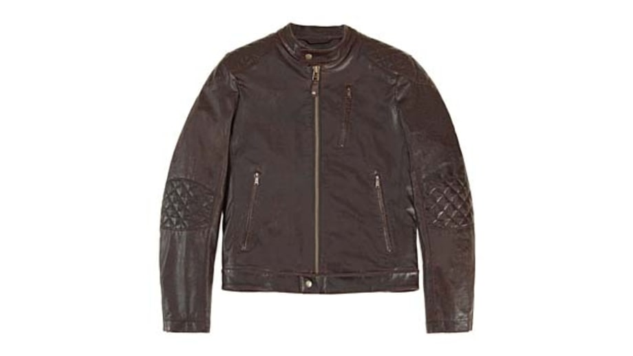 Check out: Onassis's Leather Motorcycle Jacket.