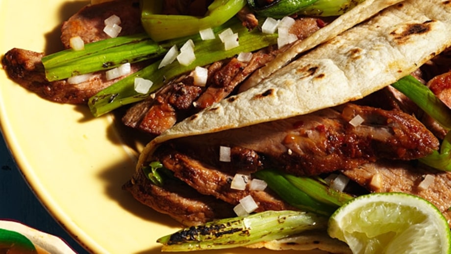 Bistec Adobado with Grilled Green Onions (Tacolicious, San Francisco)