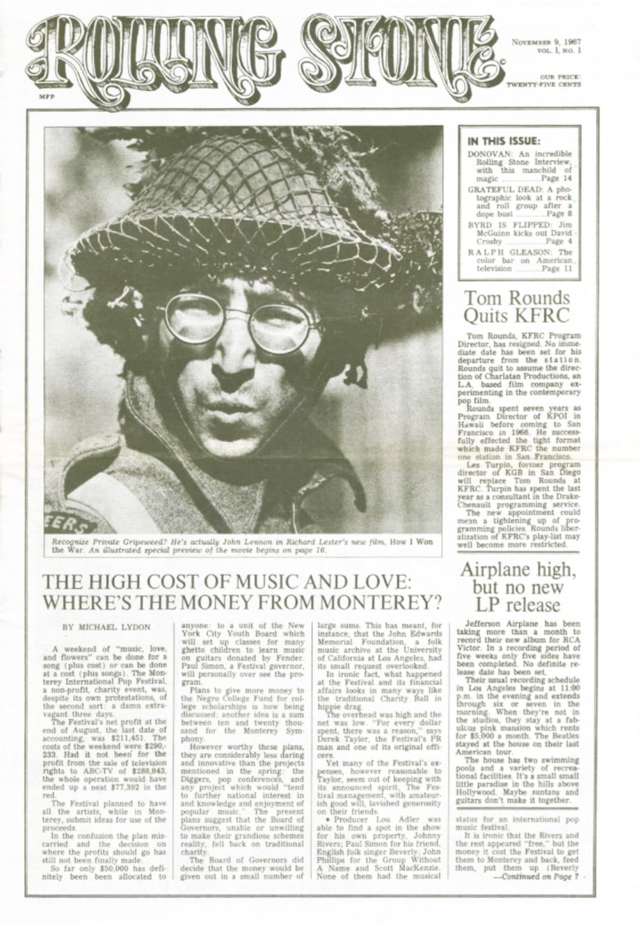 John Lennon Graces Premiere Issue