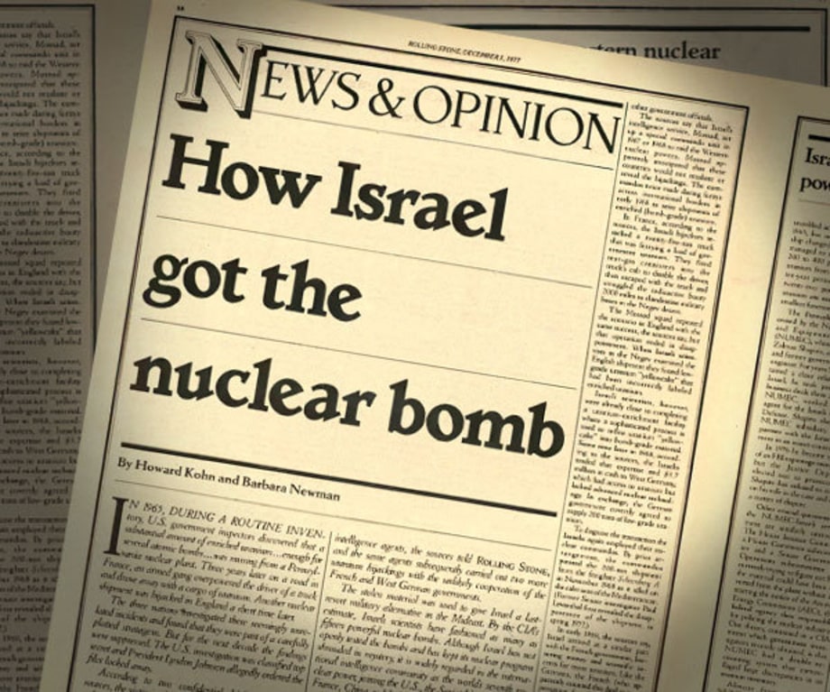 Israel Builds 15 Nuclear Bombs