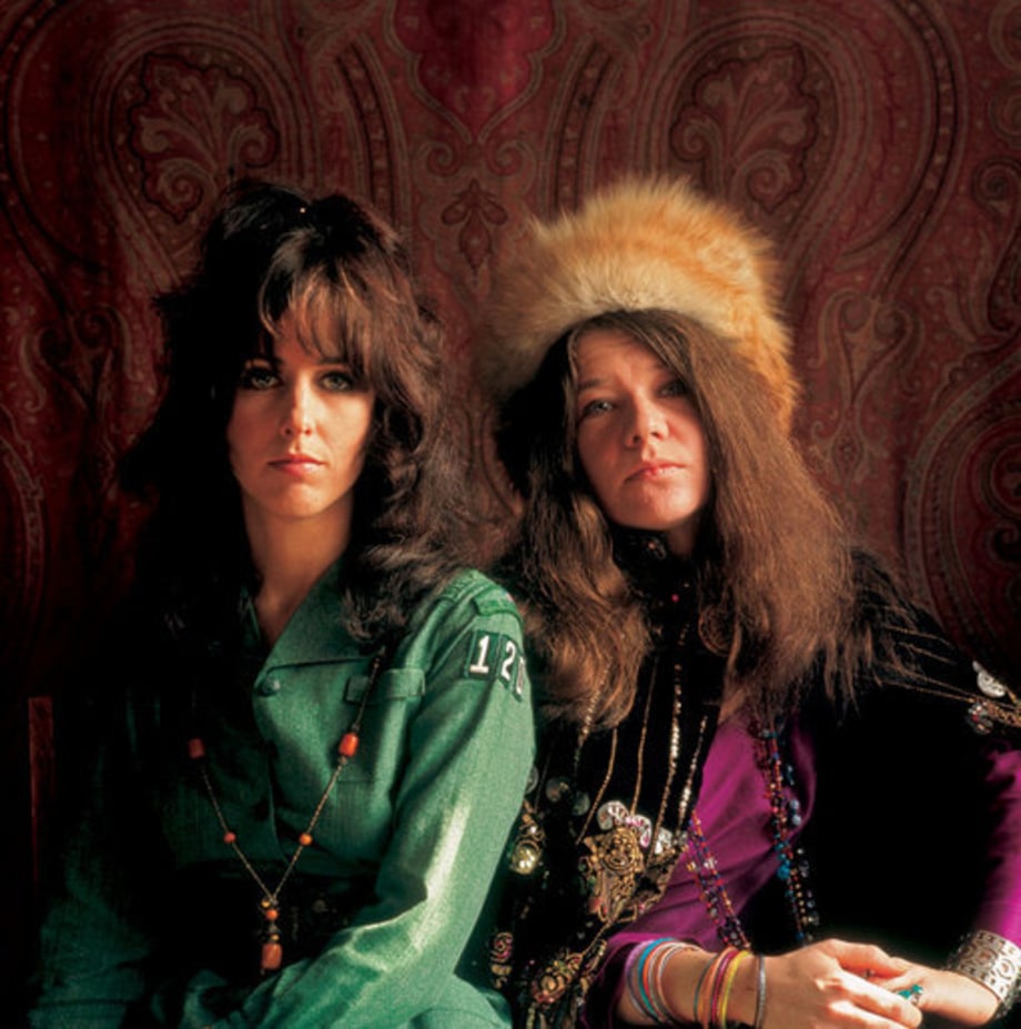 Grace Slick and Janis Joplin photographed in 1967.