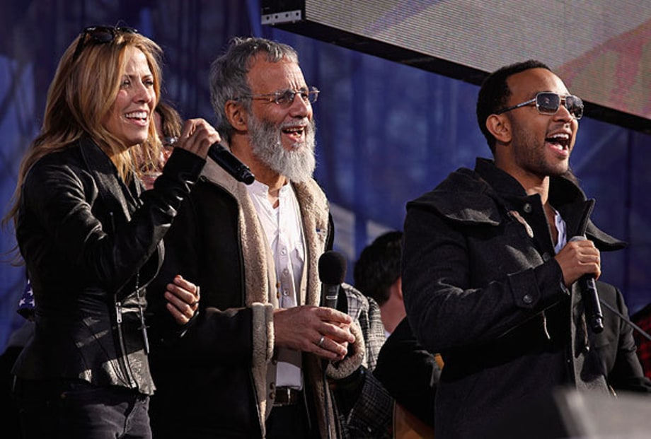 Sheryl Crow, Yusuf Islam and John Legend