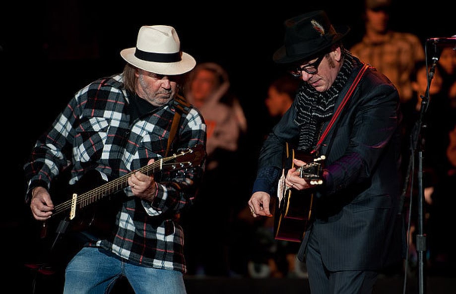 Neil Young and Elvis Costello