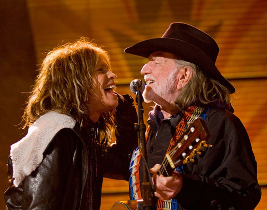 Steven Tyler and Willie Nelson