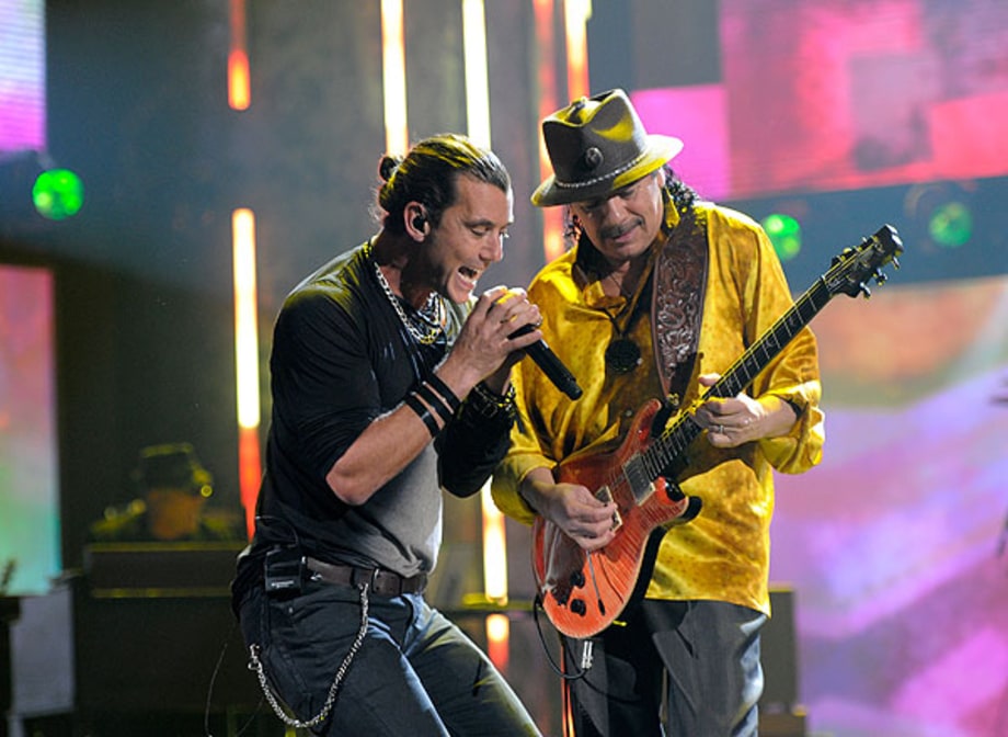 Santana and Gavin Rossdale doing “Bang a Gong” at the American Music Awards