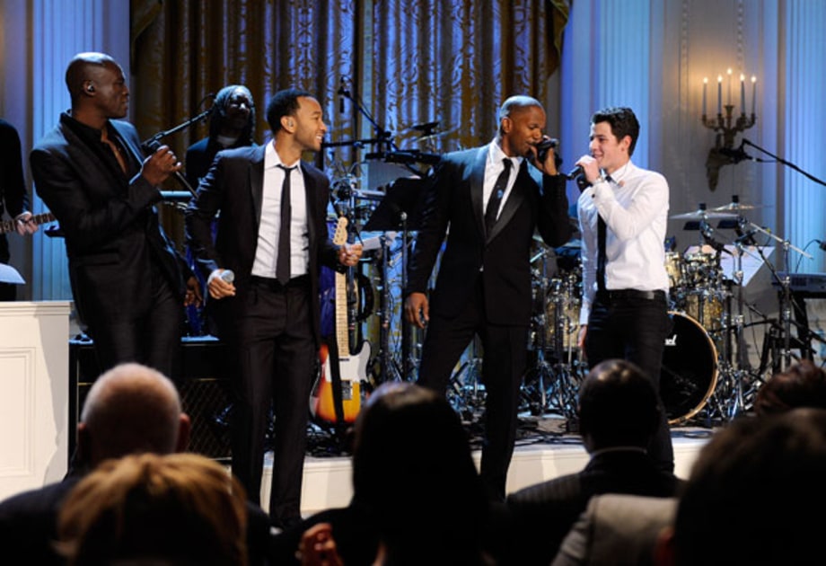 Seal, John Legend, Jamie Foxx and Nick Jonas