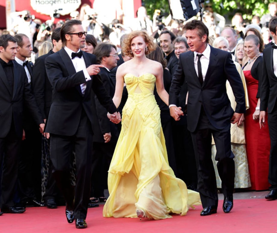 Brad Pitt, Jessica Chastain and Sean Penn