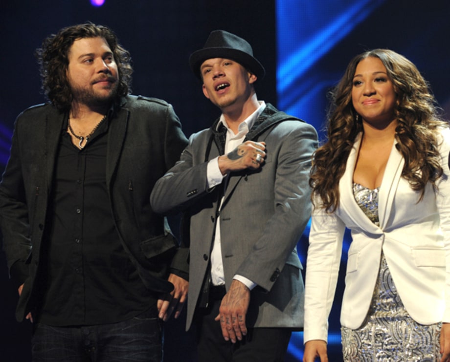 Josh Krajcik, Melanie Amaro and Chris Rene
