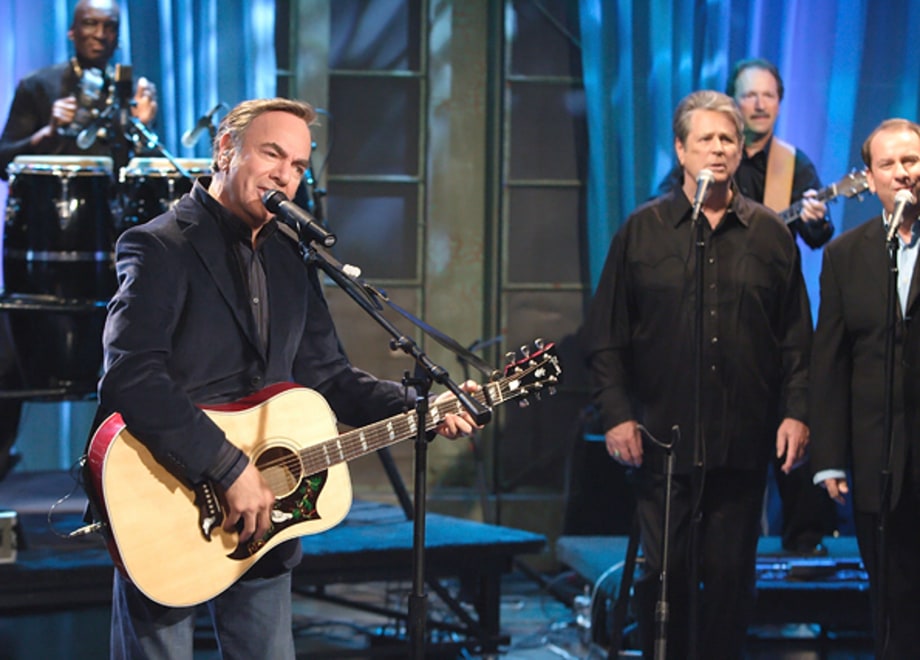 With Brian Wilson on 'The Tonight Show'
