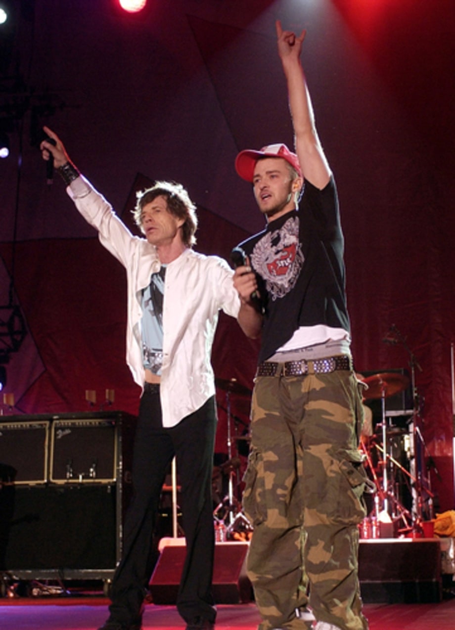 Mick Jagger and Justin Timberlake