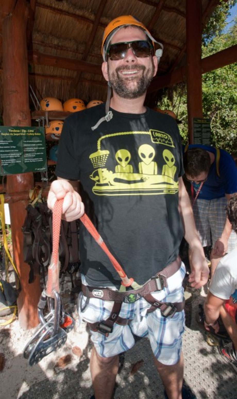 Getting Ready to Zip Line