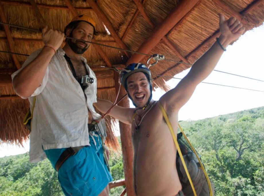 Zip Lining Across the Jungle